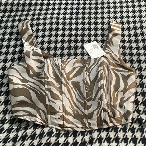 Brown and silver corset